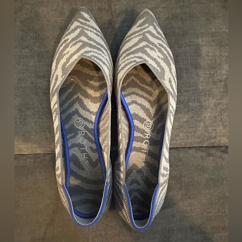 Rothy’s The Point Gray Zebra 10.5